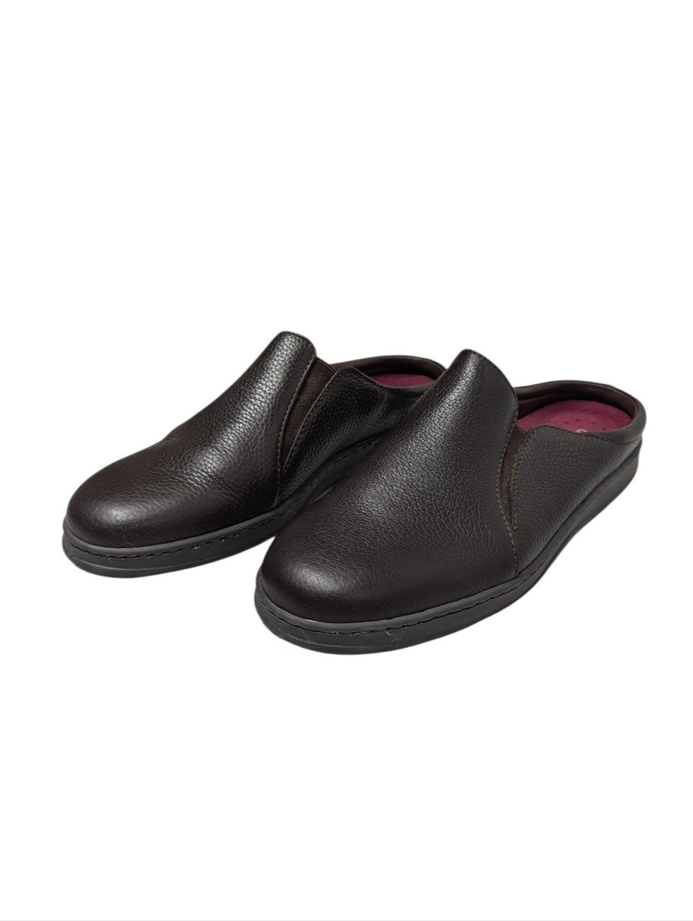 Azaleia Women's Brown Leather Slip-On Mule Clogs Comfort Cushioned 9M